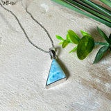 „Karibikflair“ in Silber – Dreieck-Anhänger mit Larimar, einzigartig“