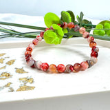 Elegantes Achat rot -pink Armband, dehnbares Gummiband , hochwertig, natürlicher Stil, perfektes Geschenk, Unikat, Edelstein, Natur,Geburtstag