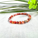 Elegantes Achat rot -pink Armband, dehnbares Gummiband , hochwertig, natürlicher Stil, perfektes Geschenk, Unikat, Edelstein, Natur,Geburtstag