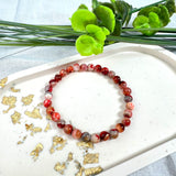 Elegantes Achat rot -pink Armband, dehnbares Gummiband , hochwertig, natürlicher Stil, perfektes Geschenk, Unikat, Edelstein, Natur,Geburtstag