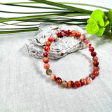 Elegantes Achat rot -pink Armband, dehnbares Gummiband , hochwertig, natürlicher Stil, perfektes Geschenk, Unikat, Edelstein, Natur,Geburtstag