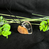 Pusteblumenkette Herz Holz Harz Kette - Epoxidharz Olivenholz,Glücksbringer, Geschenk für Jahrestag,Geburtstag, Wunscherfüller, Glücksbringer