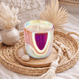 Sojawachs-Kerze in Aurora-Glas Irisierend