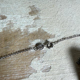 Larimar Wellen-Kette 925 Silber, rhodiniert, maritimer Schmuck