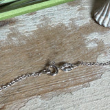 Larimar Schildkröten-Kette aus 925 Silber, rhodiniert