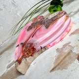 Maserholz-Epoxidharz Deko Herz Set mit Jesmonite Tablett