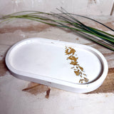 Maserholz-Epoxidharz Deko Herz Set mit Jesmonite Tablett