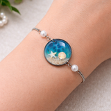 Strandmoment – Armband mit echtem Meersand & Süßwasserperlen