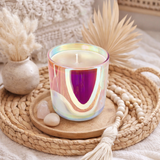 Sojawachs-Kerze in Aurora-Glas Irisierend