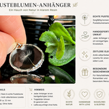 Pusteblumen-Anhänger aus Resin – handgefertigt mit echtem Samen
